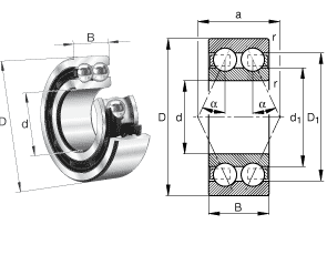 Подшипник 3205 RS (3056205, 5205 RS), размер 25х52х20,6 - фото4