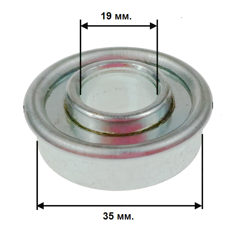 Подшипник 6003/19 2RS (19*35*11) с бортиком - фото2
