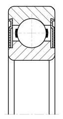 Подшипник 6411 RS (180411), размер 55x140x33 - фото2