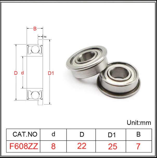 Подшипник SSF608 ZZ, размер 8х22х7 (нержавейка) - фото2