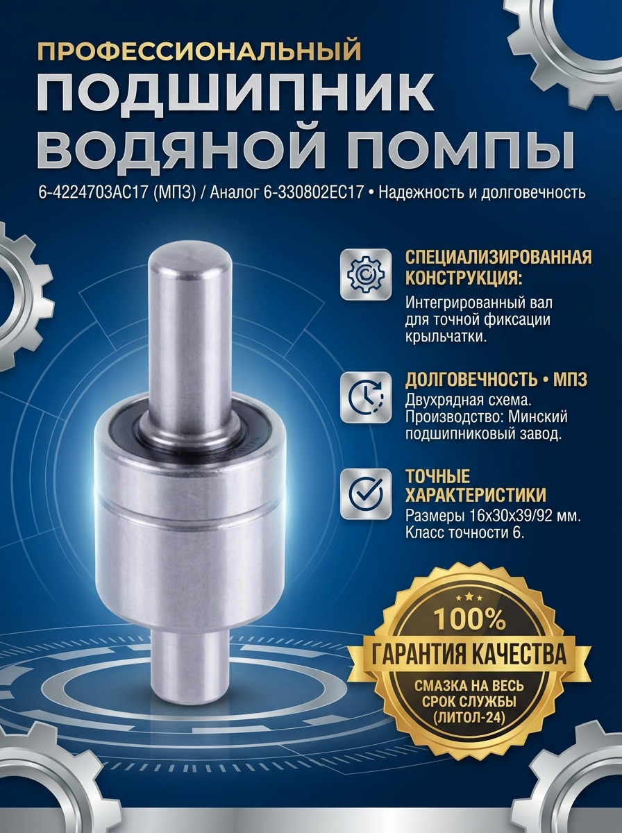 Подшипник для помпы водяного насоса 6-4224703АС17 - фото