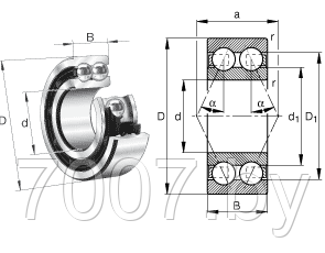 Подшипник 3212A 2RS1 TN9 / MT33, размер (60*110*36,5),(SKF Austria)- фото3