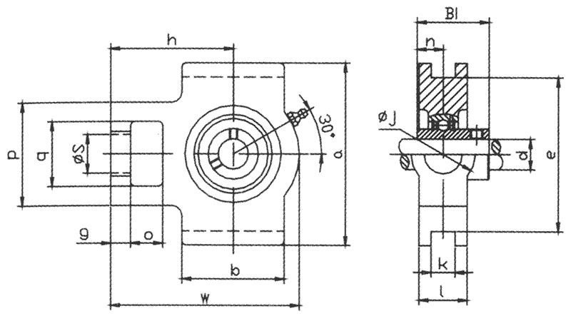 Корпусной подшипник UCT202 (TU15,NFB202,RTUEY15) - фото4