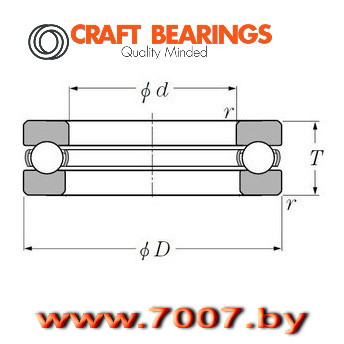 Подшипник 8117 (51117), размер 85х110х19 - фото2