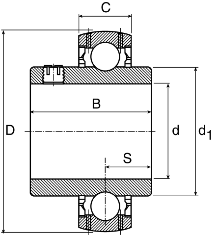 Подшипник YAR204-2F (UC-204), размер (20*47*16/31) SKF - фото2