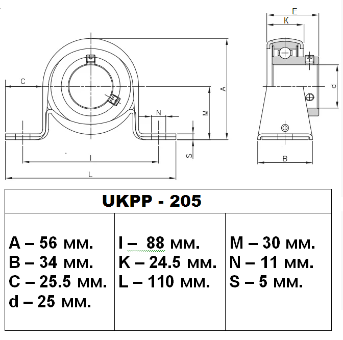 Корпусной подшипник UKPP206 - фото3