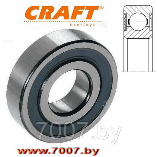 Подшипник 623 2RS (180023), размер 3х10х4 CRAFT (Malaysia)- фото