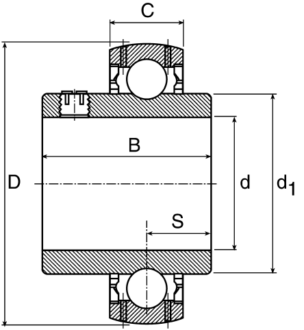 Подшипник UC208 (YAR208,GYE40,FB208,480208) - фото3
